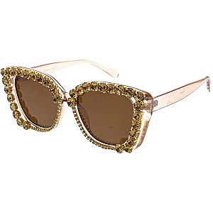 Pack of 12 Elegant Jewel Laced Cateye Frame Sunglasses