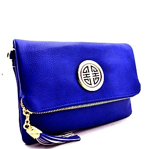 Hot Modern Fold-over Emblem Clutch