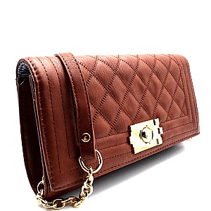 AS1028-LP Classic Quilted Clutch Cross Body