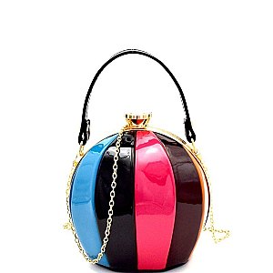 Multi-colored Patent Patchwork Ball-Shaped MH-BA003