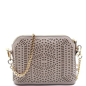 BGW45942-LP Madison West Laser-cut Semi-dome Cross Body