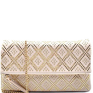 BGW48508-LP Madison West Stud Accent Fold-Over Clutch