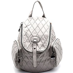 CX6228-LP Stitched Checker Pattern Fashion Vintage Backpack