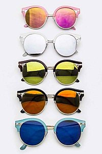Pack of 12 Pieces Iconic Frame Round Sunglasses LA108-95007RV