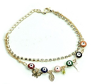 Devil Eye STONED Charm Bracelet
