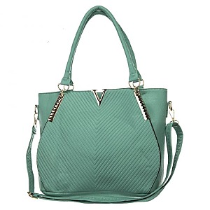 V ACCENT TOTE METAL ACCENT