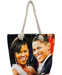 Obama printed large canvas Shopper / Beach tote bag JP-FC00776