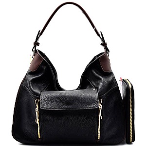 [S]HS3635-LP Front Pocket Two-Tone Hobo SET
