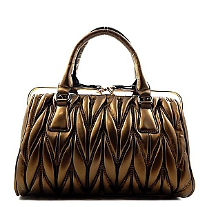 Quilted Sliding Lock MEDIUM SIZE Satchel