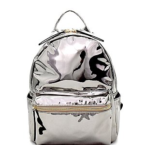 L0121-LP Multi-Pocket Metallic Fashion Backpack