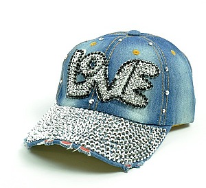 RHINESTONE LOVE CAP