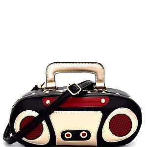 NOV005-LP Vintage Boombox Theme Novelty Bag