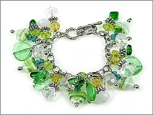 OB02112-DLIM Lime Charm Bracelet