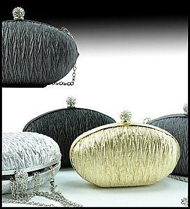 EI9001 STONED SATIN EVENING BAG