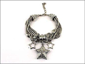 OB03192RDCRY Designer Star With Stone Bracelet