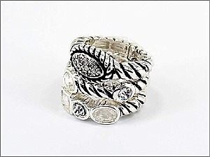 OR0451ASCRY DESIGNER TEXTURE STACKABLE RINING