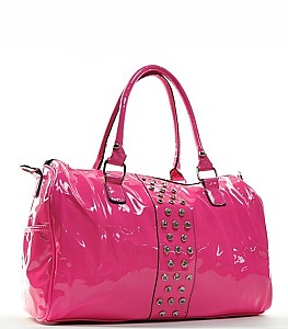 NP442 Stone Accented Satchel Fuchsia