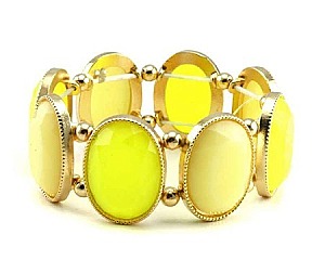 YJB726GDIV ACRYLIC COLORFUL BRACELET