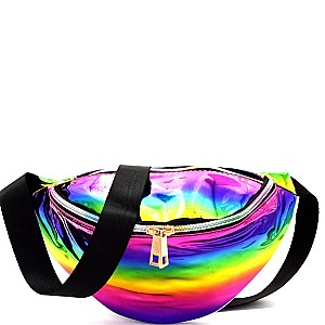 Rainbow Metallic Fashion Fanny Pack Multi MH-PB7110