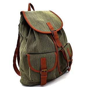 PP6595-LP Two-Tone Canvas Drawstring Fashion Backpack