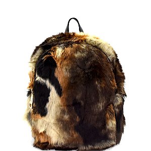 PP6602-LP Multi Color Faux-Fur Fashion Backpack