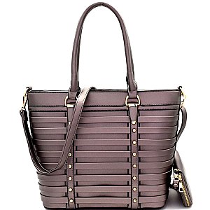 Cut-Out Detail Layered Tote Wallet SET  MH-S8-7138W