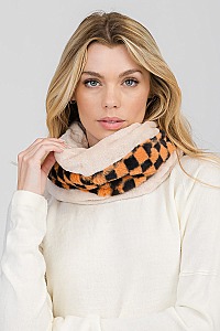 Pack of 12 Checker Plaid Soft Infinity Scarves