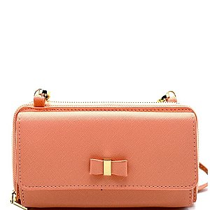 WP10888-LP  Double Compartment Wallet with Shoulder Strap