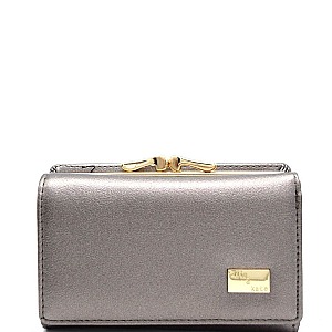 WP1161-LP Kiss-lock Compartment Trifold Small Wallet