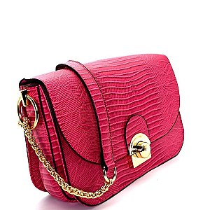XY6298-LP Lizard Pattern 2 Way Shoulder Bag