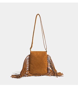 Fringed Flap Cel-Phone Holder Cross-Body