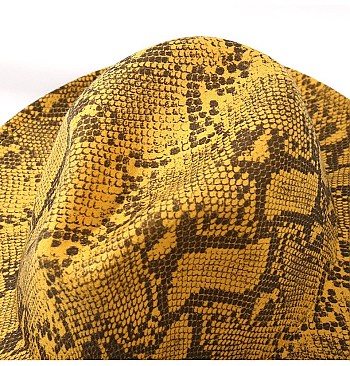 TRENDY SNAKE PRINT FEDORA HAT