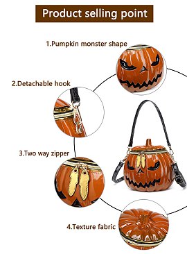 Halloween Pumpkin Jack Satchel Crossbody Bag