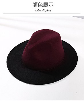 FASHIONABLE TWO TONE FEDORA HAT