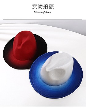 FASHIONABLE TWO TONE FEDORA HAT