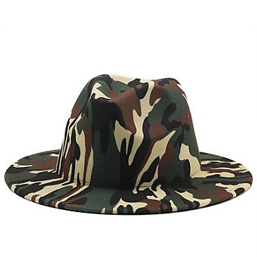 CAMOUFLAGE Fedora Hat for Women