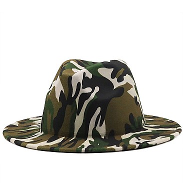 CAMOUFLAGE Fedora Hat for Women