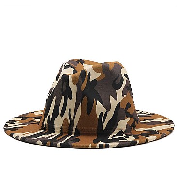 CAMOUFLAGE Fedora Hat for Women