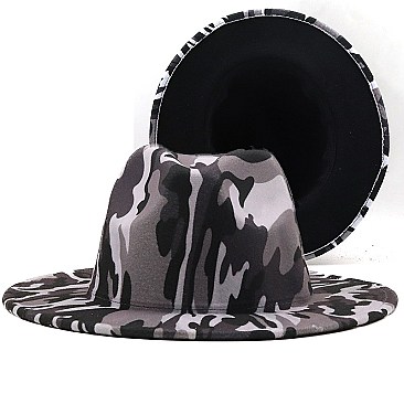 CAMOUFLAGE Fedora Hat for Women