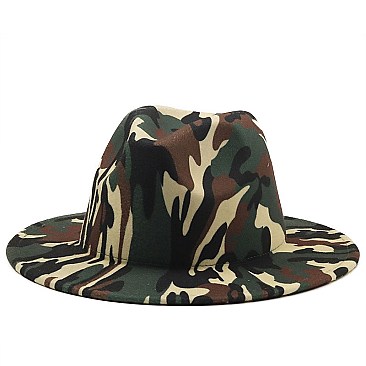 CAMOUFLAGE Fedora Hat for Women