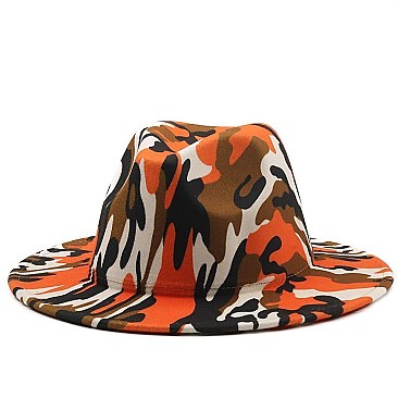 CAMOUFLAGE Fedora Hat for Women