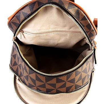 Monogram Fashion Backpack Wallet SET MH-007-7285W