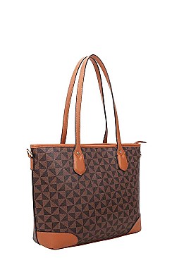 STYLISH 2 IN 1 MONOGRAM TOTE BAG WALLET SET