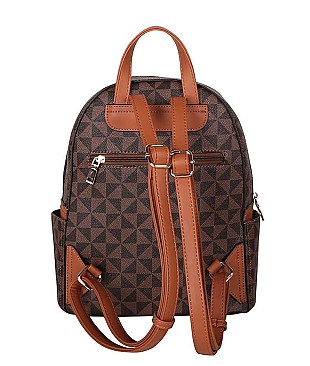 2 IN 1 TRIANGULAR DESIGN CHECK BACKPACK