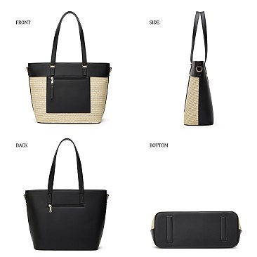 Fashion 3-in-1 Staw Shopper Set