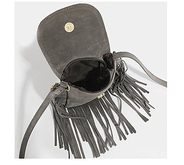 Fringed Flap Cel-Phone Holder Cross-Body