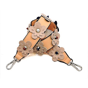 Fashion Dome Satchel with Flower Strap