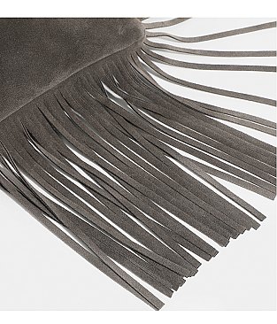 Fringed Flap Cell-Phone Holder Cross-Body