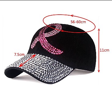 "Pink Ribbon" Symbol Fashion Denim Cap