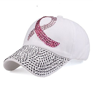 "Pink Ribbon" Symbol Fashion Denim Cap